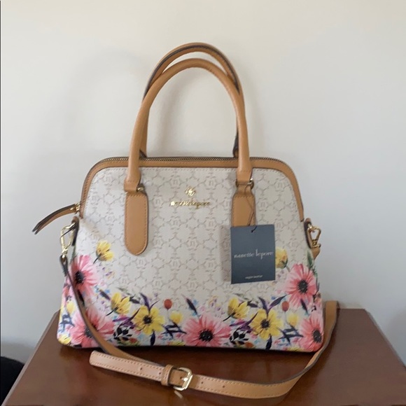 Nanette Lepore Logo Satchel in Floral Logo - Picture 2 of 8